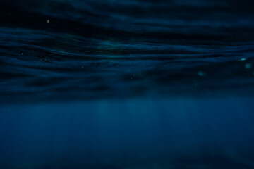 Underwater surface of the sea