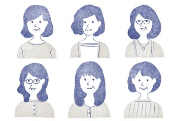 お母さん　女性　スタンプ