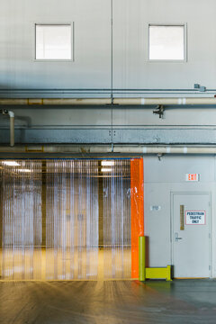 Industrial Loading Dock Door with Plastic