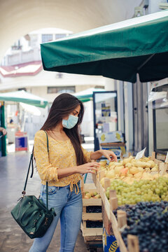 Young woman at the Farmer's Market