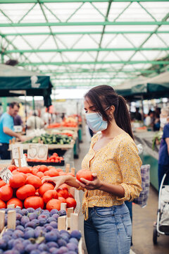 Young woman at the Farmer's Market