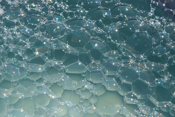 石鹸水の泡 背景素材