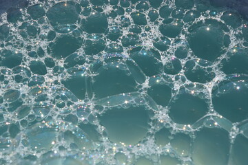 石鹸水の泡 背景素材