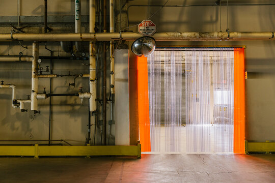 Industrial Loading Dock Door with Plastic