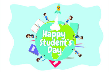 Happy Student's Day Vector Illustration