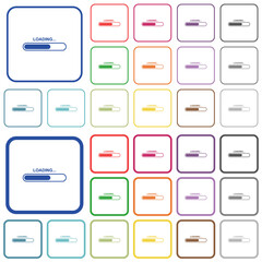 Loading outlined flat color icons