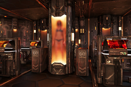 Science fiction stasis pod