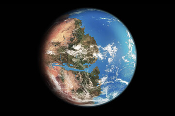 Mars planet terraformed concept