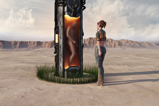 Science fiction stasis pod