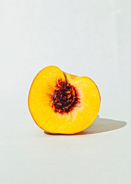Peach in a half