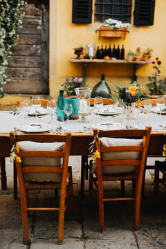 Italian table outdoors