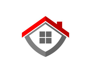 Obraz premium Abstract house roof with red color
