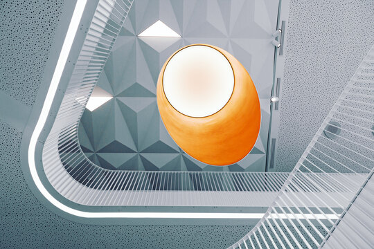 Abstract geometric lines of modern interior