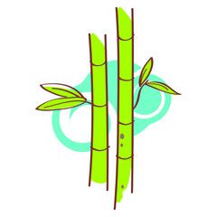 Fototapeta na wymiar Bamboo sticks vector illustration