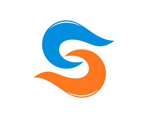 S Letter from the water and fire logo