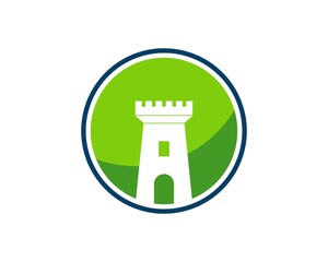 Circle shape with simple fortress inside