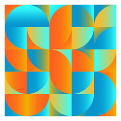 Obraz premium Vintage 2d pattern with circles. Circle shape template illustration. Vector creative design. Stock image. EPS 10.