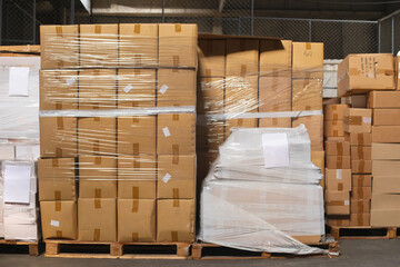 A small warehouse packed with a carload ready for distribution