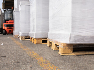 A small warehouse packed with a carload ready for distribution