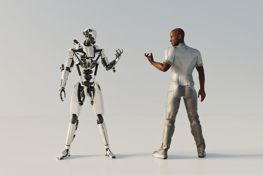Futuristic human and robot interaction