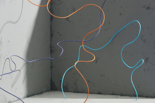 Abstract geometric background with glossy shapes.