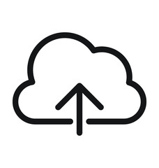 Cloud Upload Line Vector Icon