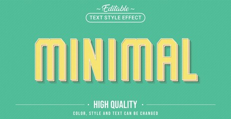 Editable text style effect - Minimal theme style.