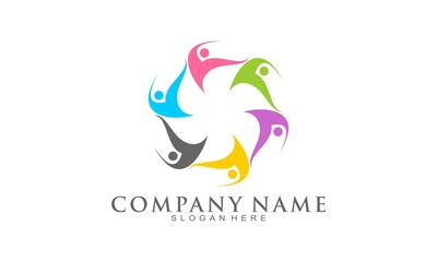 Human care group vector logo