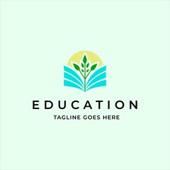 education growth logo icon vector template