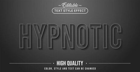 Editable text style effect - Hypnotic theme style.
