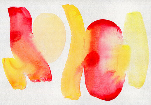 Red and yellow abstract art