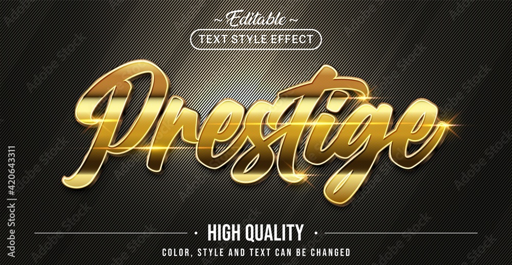 Poster Editable text style effect - Prestige theme style.