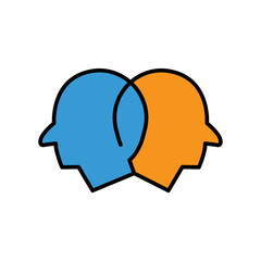 Head lineal color icon. the icon can be used for application icon, web icon, infographic. Editable stroke. Design template vector