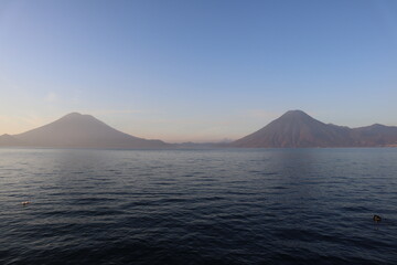Volcanos at the lake