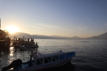 boats at sunrise