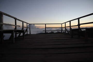 Pier over the clouds
