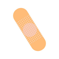 Medical Band-aid. Antiseptic band-aid. Flat vector illustration isolated on a white background