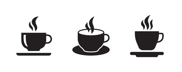 Coffee icon set. Vector graphic illustration. Suitable for website design, logo, app, template, and ui. 