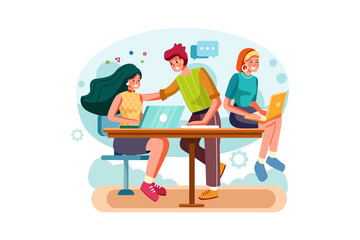 Working Together concept illustration