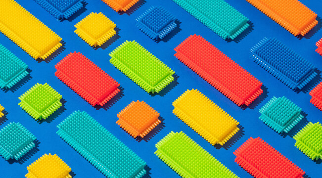 Colorful Abstract Blocks /architectural model of buildings / fragments