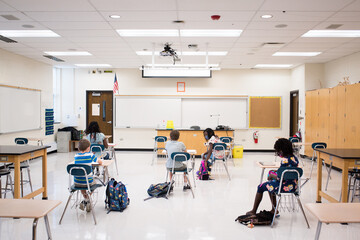 Class in session waiting for the teacher