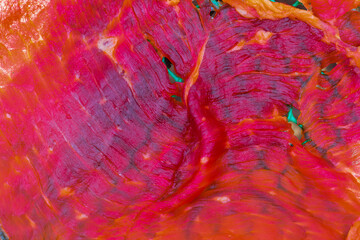 Pork red on a dry rack is colorful.