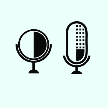 silhouette icon of a microphone