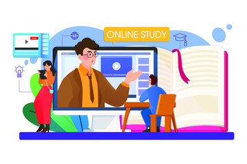 Education concept. Idea of learning and knowledge. Study online