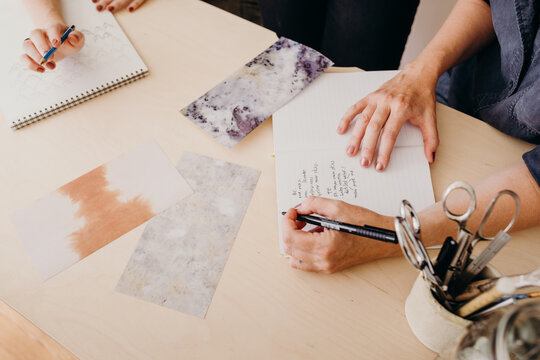 Interior Designers Looking at Samples