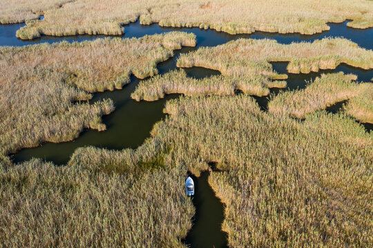 aerial image of Dalyan a region a wetland, a delta