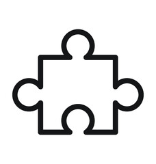 Jigsaw Line Vector Icon