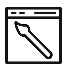 Web Editor Line Vector Icon