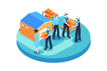 Warehousing - Logistic Service Illustration concept