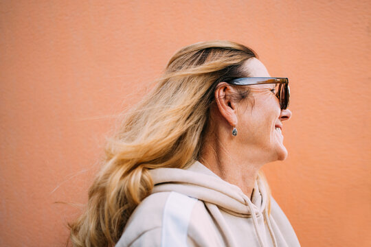 Portrait of senior woman in sunglasses